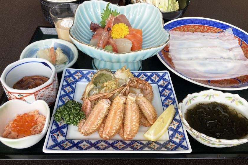 [Two meals included ◇ Soya Gozen] Dinner is “freshly caught seafood” from Wakkanai, which faces three seas! The famous ``Tako Shabu'' made with Soya's octopus♪