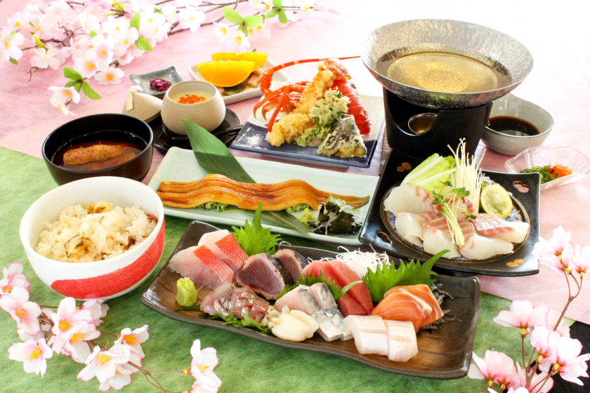 Enjoy the seafood cuisine at the seafood restaurant "Hiranoya" where there is always a line ♪ Robot hotel accommodation plan with breakfast and dinner 2 meals ☆ [Early Spring/Summer]