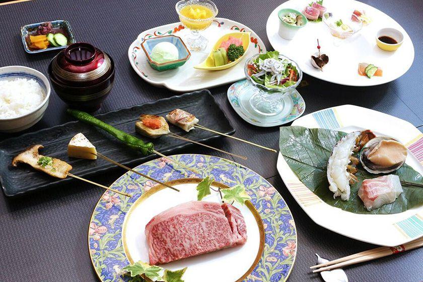 日本料理「四季」鉄板焼きコーナーで食す！篝火（かがりび）コースプラン（2食付）