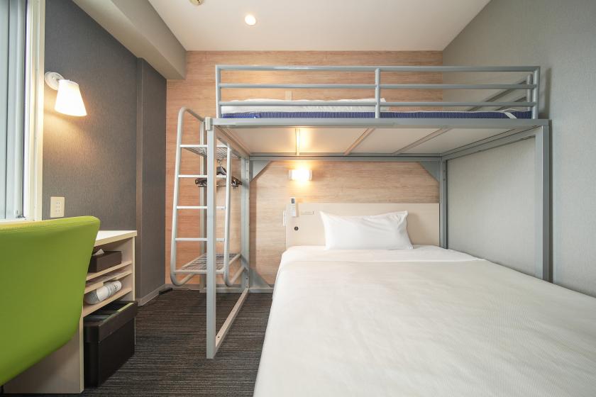 【No Smoking】Room with 1 Double Bed with Loft Bed
