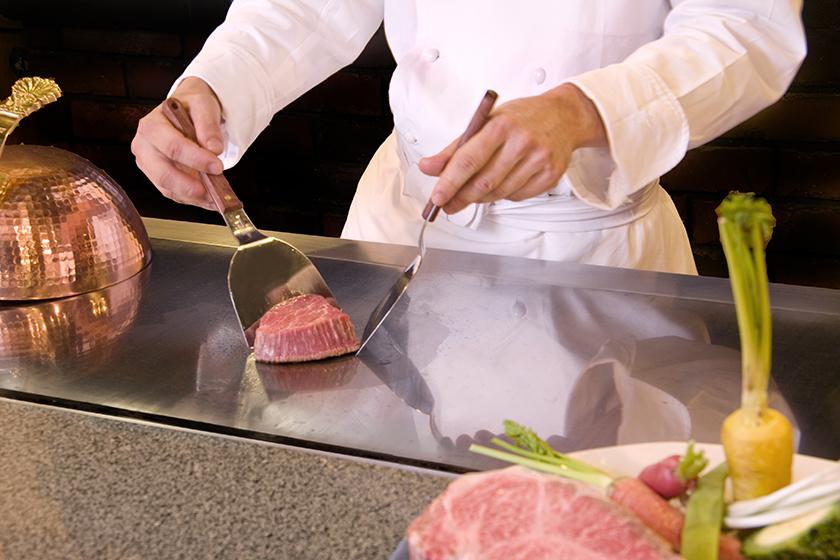 [Enjoy the special dinner] Have fun chatting with the chef. Teppanyaki dinner prepared in front of you <2 meals included>