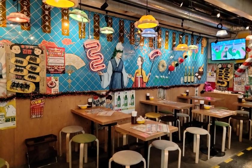[Applicable to 10 Shin-Okubo Korean Yokocho stores] Enjoy Korean gourmet food! Plan with 5,000 yen worth of meal tickets