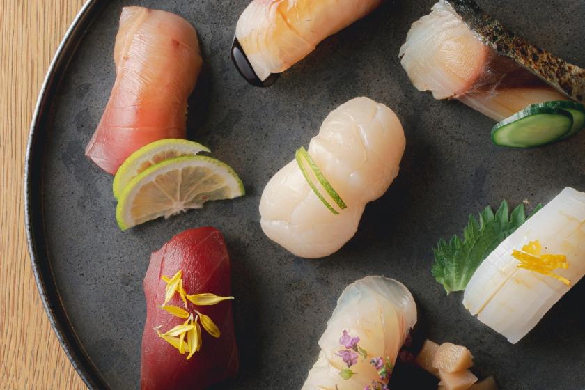 [1 night and 2 meals included] Omakase sushi course where you can taste the seafood of the Genkai Sea and the blessings of the land of Kyushu/Genkai