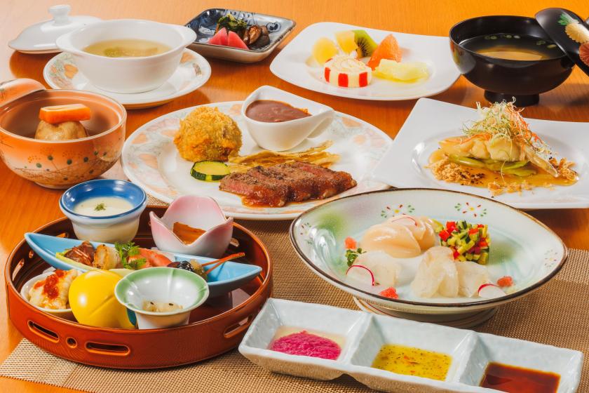 [No. 1 in popularity] ~ Luxurious scenery ~ Zao resort stay <<4 types of Yamagata ingredients>> Shunsai creative dinner "RURI"