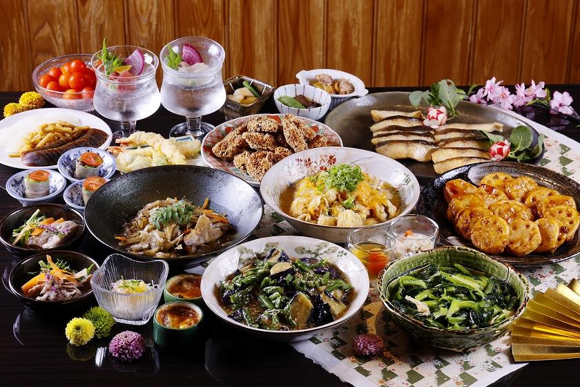 【19:30 프레임】나라의 식재료를 일본식 뷔페로 즐기는 여름 플랜