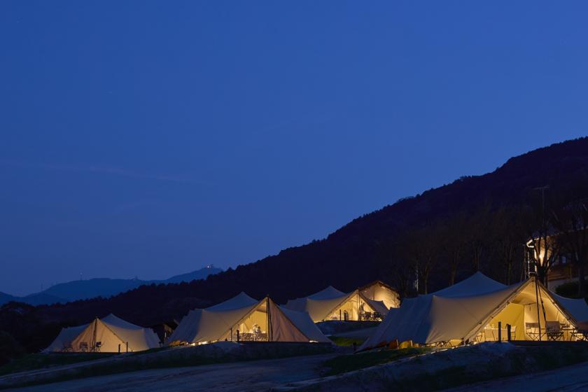 [2024年4月開幕紀念計畫]現在僅限30％OFF[帳篷]享受福岡美景的豪華露營（含2餐）