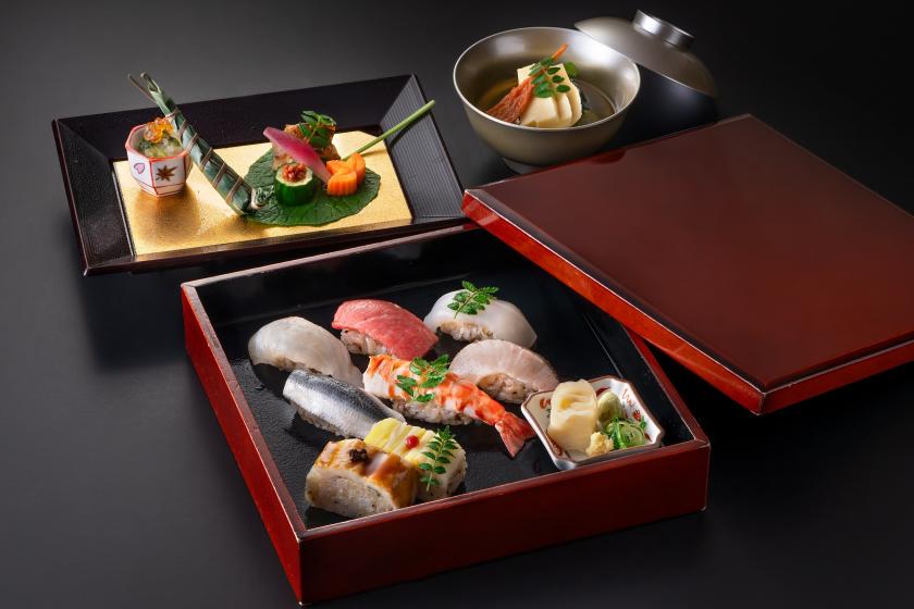 JR酒店会员限定【黄金周限定】日本料理吉备前“寿司厨师席”住宿方案（含2餐）