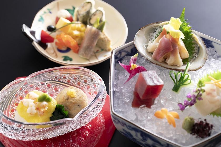 【晚餐標準】日本懷石料理“季節精選”方案，含五感晚餐和早餐