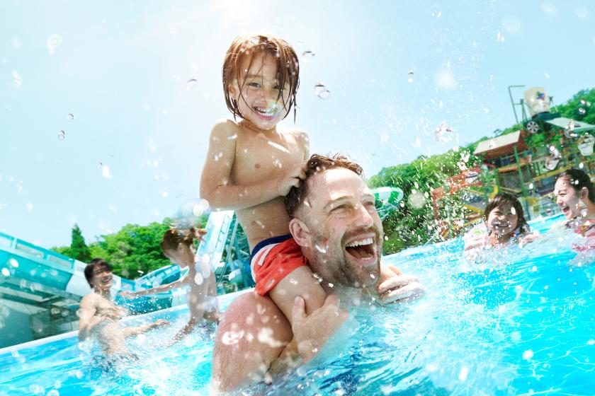 【大自然のプール1日利用券付】- やっぱり夏はプールとディナーBBQ!!＜温泉館入場券付＞