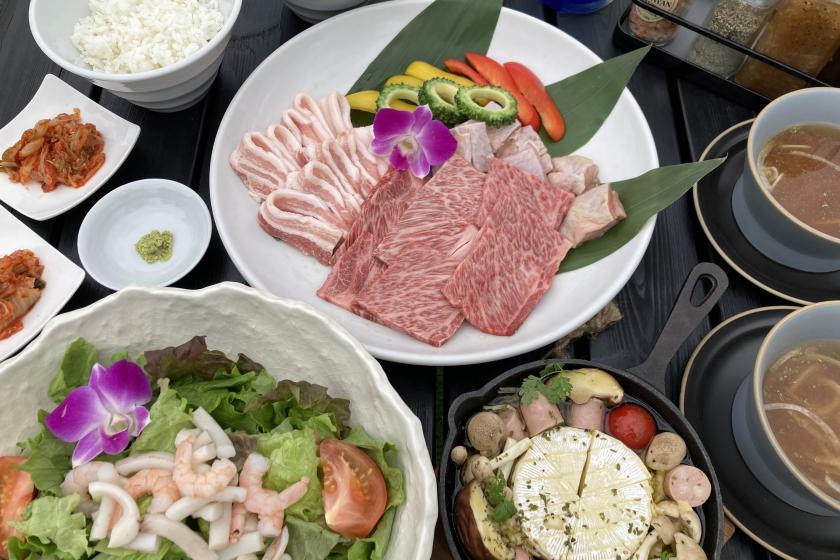 Luxurious BBQ dinner! Enjoy a higher-grade BBQ plan with Okinawan Wagyu beef “Yamashiro Beef”♪/Dinner and breakfast included