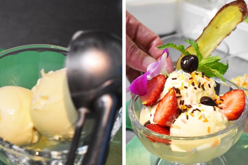 [An experiential hotel stay for families and couples] Make your own original, one-of-a-kind ice cream parfait!