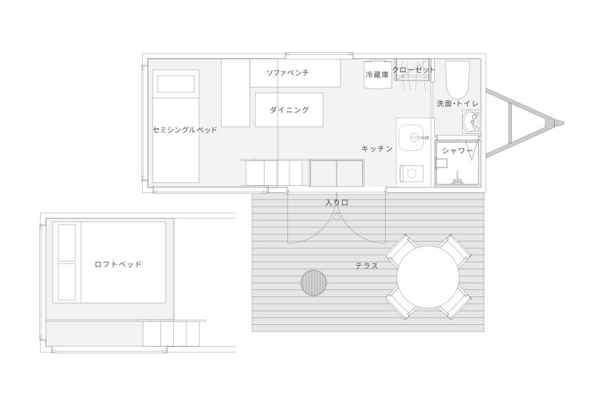 タイニーホテル トリプル（定員３名）