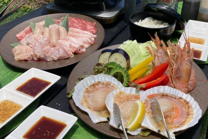 <Villa BBQ Plan> BBQ ingredients set x equipment rental included! Recommended for those who want to enjoy BBQ easily♪ Breakfast and dinner included.