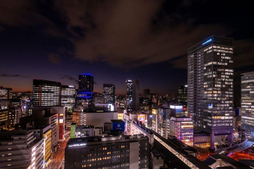 ≪14階以上高層階確約≫煌めく夜景にうっとり♪スキンケアセット付きでお荷物ラクラク（食事なし）