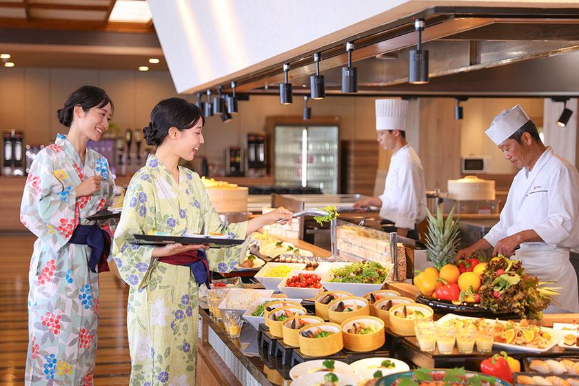 【オープン記念プラン】絶景露天風呂と海の幸が自慢の温泉宿　1泊2食バイキング付プラン