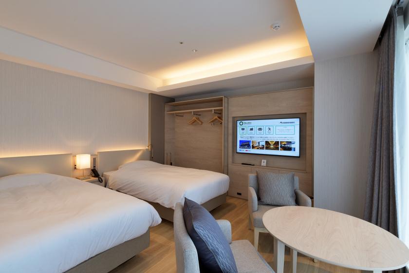 [Tourist room] Twin bed/Unit shower/28 square meters/Non-smoking