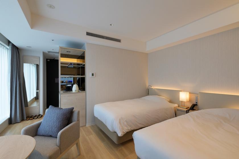 [Tourist room] Twin bed/Unit shower/28 square meters/Non-smoking
