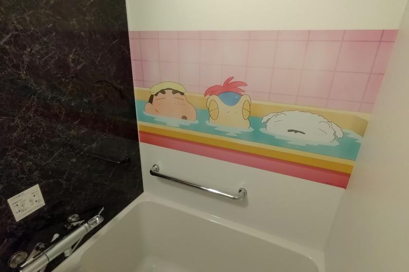 【クレヨンしんちゃんルーム】バス・トイレ別のお部屋にご案内【全室禁煙】