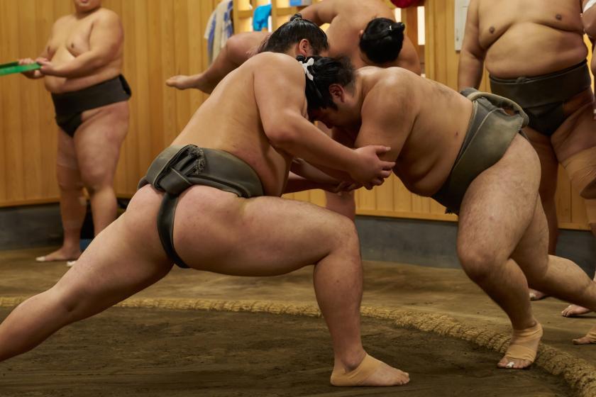 【お日にち限定】鳴戸部屋で朝稽古を見学！スペシャル相撲プラン＜鳴戸部屋にて「ちゃんこ鍋」朝食＞