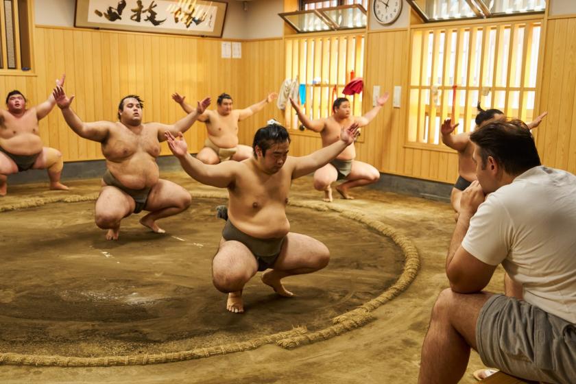 【お日にち限定】鳴戸部屋で朝稽古を見学！スペシャル相撲プラン＜鳴戸部屋にて「ちゃんこ鍋」朝食＞