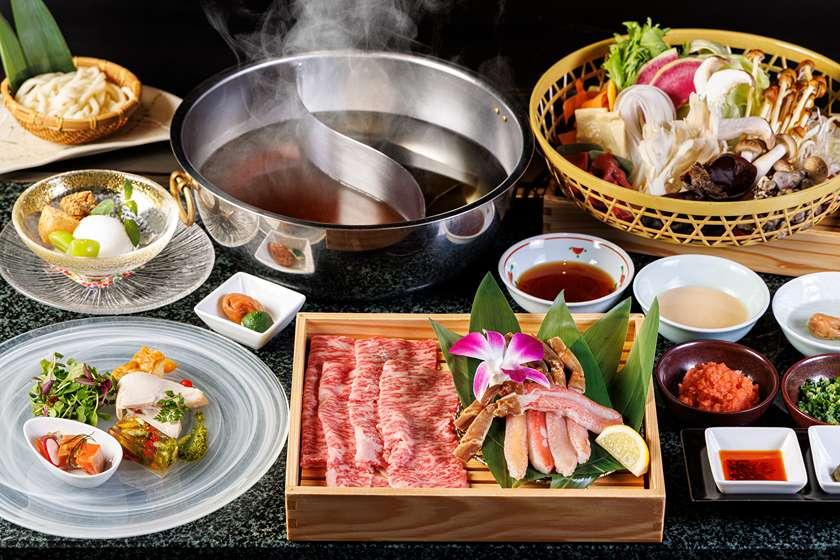 [Special guest room/Dinner is shabu-shabu/time is up to you] Stay at "Hakone Yuzan 70㎡" & Luxury trip with "Japanese beef loin and luxurious assortment of 2 types of snow crab and king crab" Shabu-shabu dinner & Japanese and Western buffet breakfast