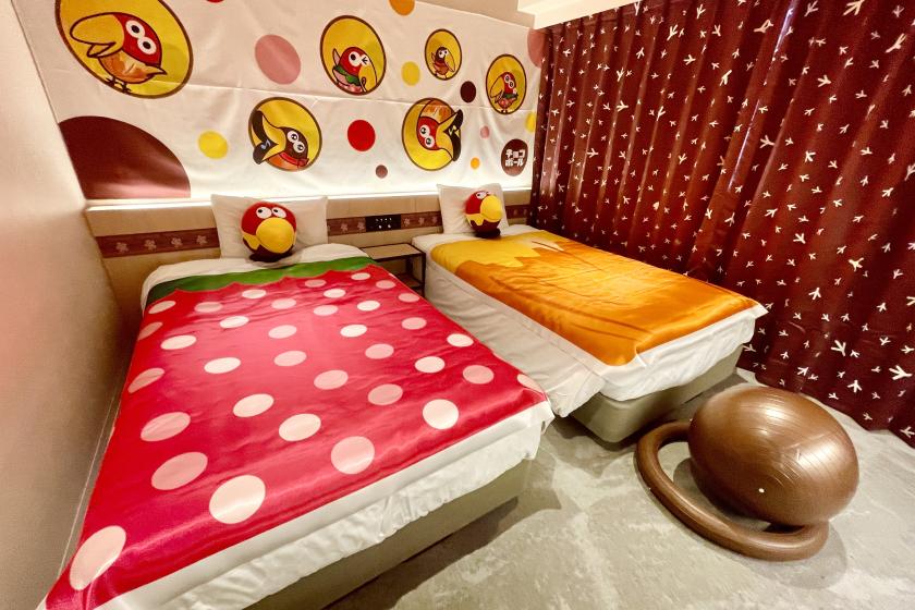 Chocoball Room: 2 beds, 110cm wide [Non-smoking / Separate bath, toilet and washbasin]