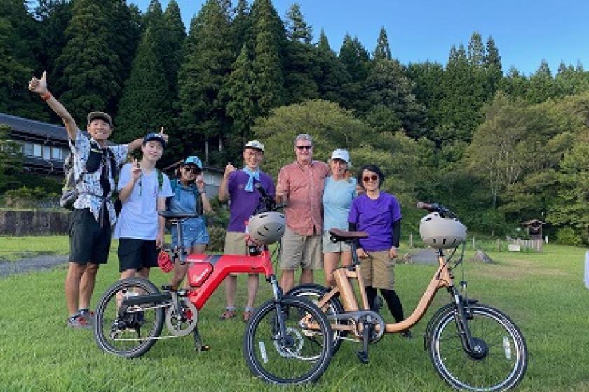 [Official website] [One night stay with breakfast] Hida Takayama activity plan Visiting Water Source e-bike Tour