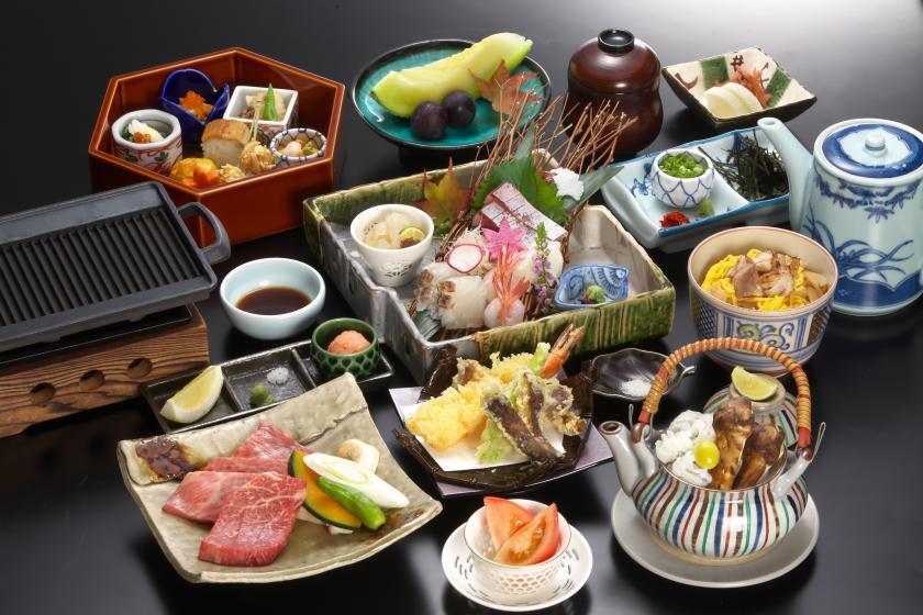 [Dinner starts at 19:30] [Official website] [Two meals included] Enjoy seasonal blessings with all five senses ♪ Kaiseki plan recommended by the chef (Plan code: HP108K)