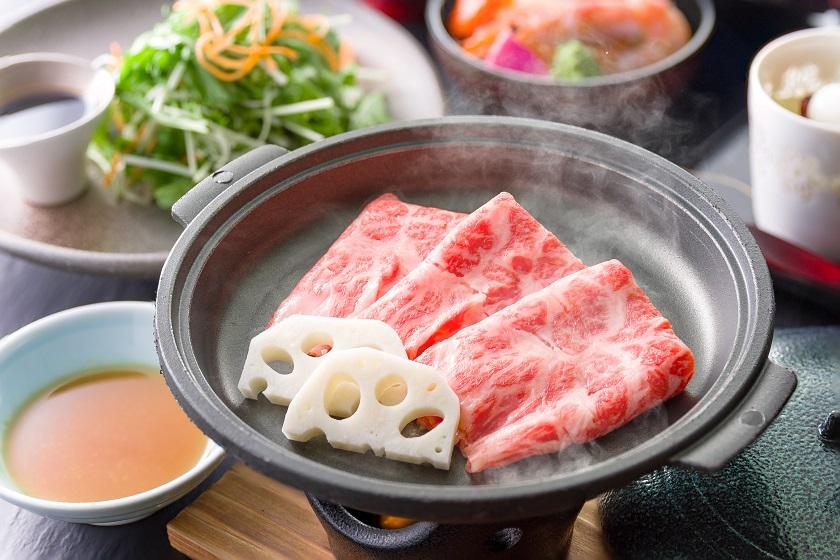 [Early bird discount 30] 1100 yen off per person [Horaku steamed abalone and puffer fish, Shinshu pork shabu-shabu with soba sauce, Shinshu beef grilled shabu-shabu] Upgraded winter blessings course meal