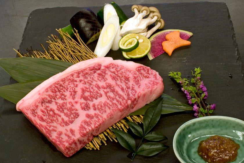 超贅沢  あわびのしゃぶしゃぶとしまね和牛ステーキ200gプラン