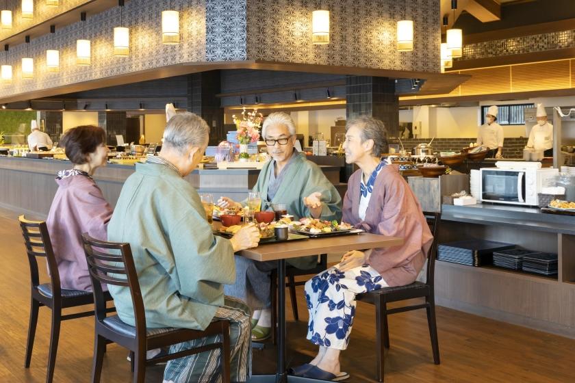 【グルメプラン】熊野産和牛ステーキ付1泊2食 基本バイキングプラン（木造棟）