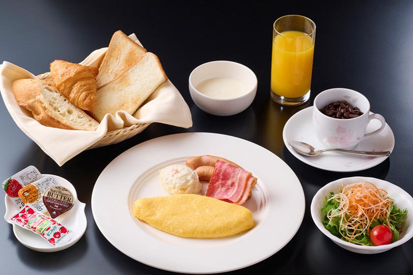 シンプルステイプラン（朝食付き）～朝食は和食または洋食のセットをお好みで！～