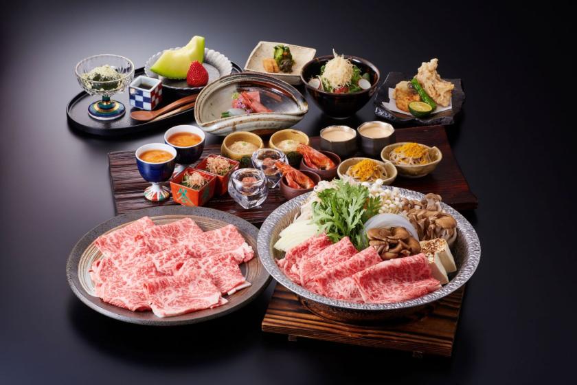 [Anniversary plan] [Two meals included/Dinner: Hitotose's hotpot "Sukiyaki"] Enjoy a special anniversary at Kappo Tsukikage [Late check-out 12:00]