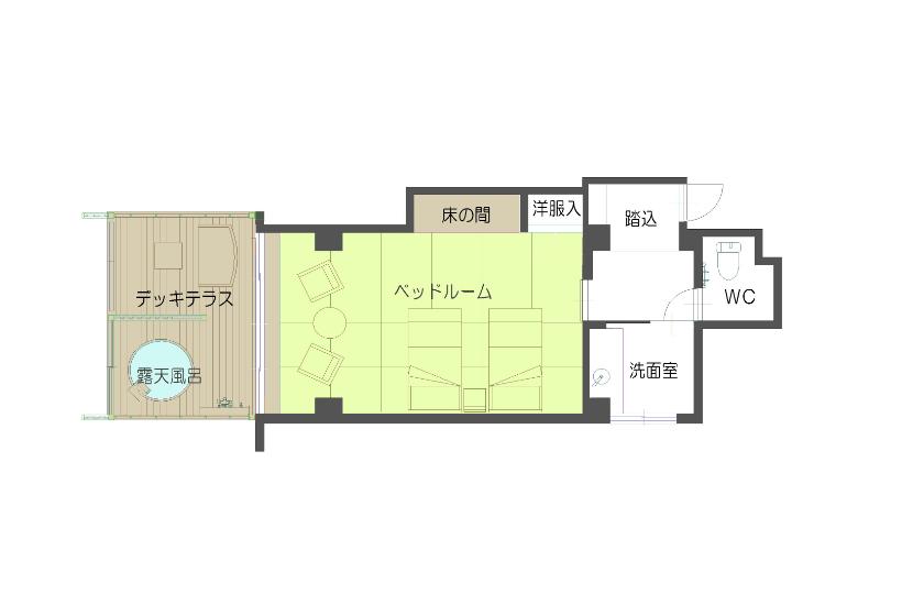 【河津浜一望 レトロモダン角部屋～大島～】温泉掛流し露天風呂