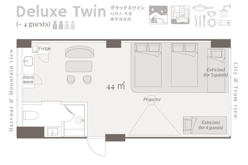 Deluxe Twin (2F Harbor View)