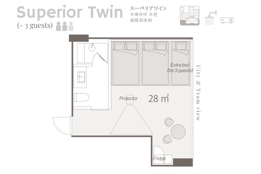 Superior Twin Room (2F City View)