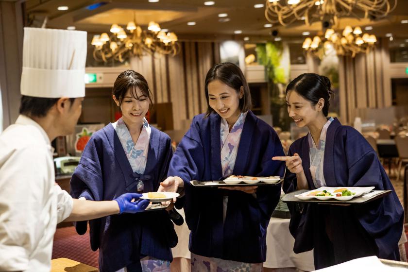 【朝食付きプラン】深夜の到着でもＯＫ！できたてオムレツが美味しい朝食バイキング