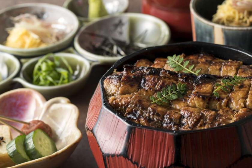 [Takamatsu International Hotel specialty: Hitsumabushi set meal] Top-quality charcoal-grilled eel served with a secret sauce [Dinner and breakfast included]