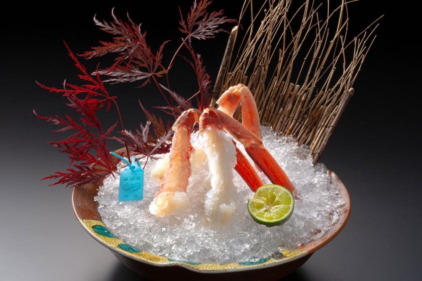 [Eat all you can of 1kg tagged Kano crab] The height of luxury: a full course of extra-large Kano crab sashimi, shell miso grilled, and tempura