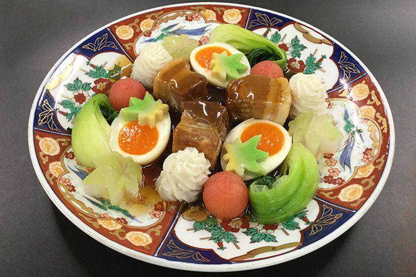 【卓袱グレードアップ】季節卓袱プラン　鯛薄造りと本鮪　豚角煮と旬野菜≪6～8月≫
