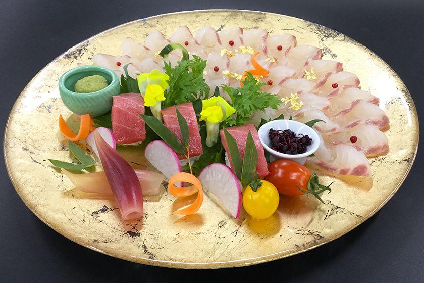 【卓袱グレードアップ】季節卓袱プラン　鯛薄造りと本鮪　豚角煮と旬野菜≪6～8月≫
