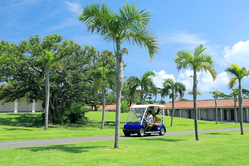 【Island resort stay】広大な園内もカートで快適・カート・朝食ビュッフェ付