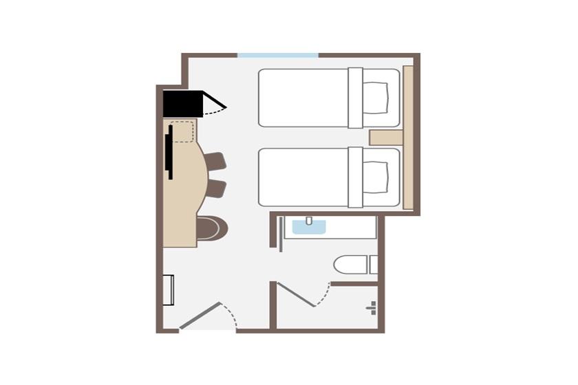 (Non-smoking) Twin/Residential style for 2 people