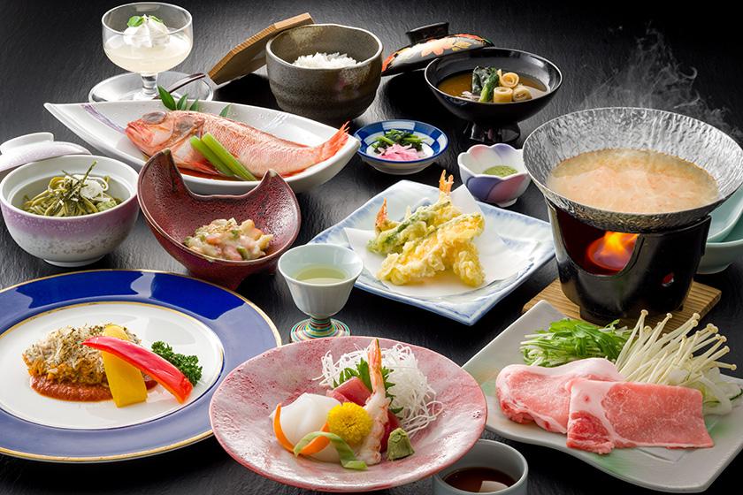 ◇【早期割引30・事前決済】名物「地元ブランド豚の季節鍋」付き会席料理（2025年7月～）