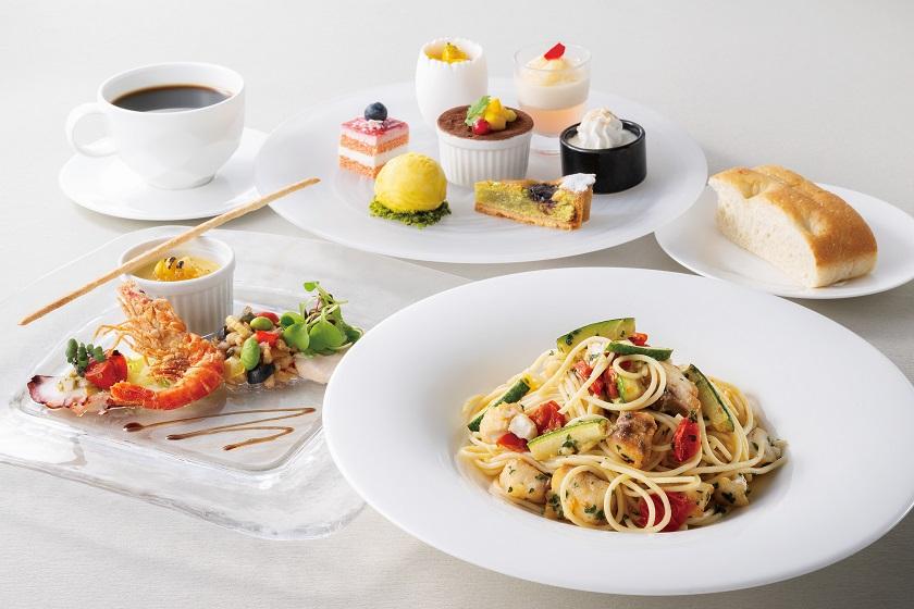 【夏ランチ6/1～8/31】選べるパスタのコース「ラ ヴィータ」おかわり自由のドルチェ7種付き