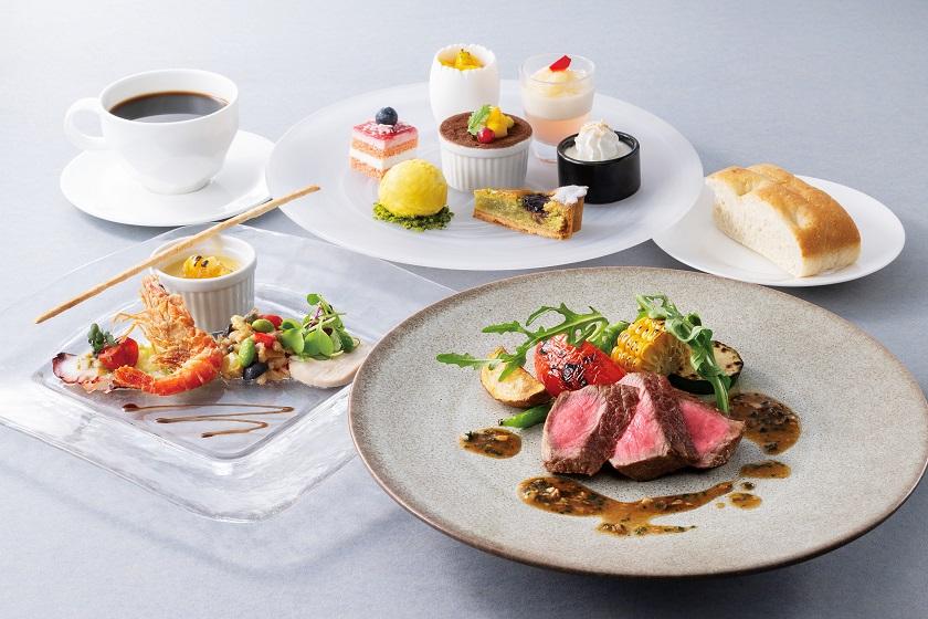 【夏ランチ6/1～8/31】選べるグリル料理のコース「フォルナーチェ」おかわり自由のドルチェ7種付き