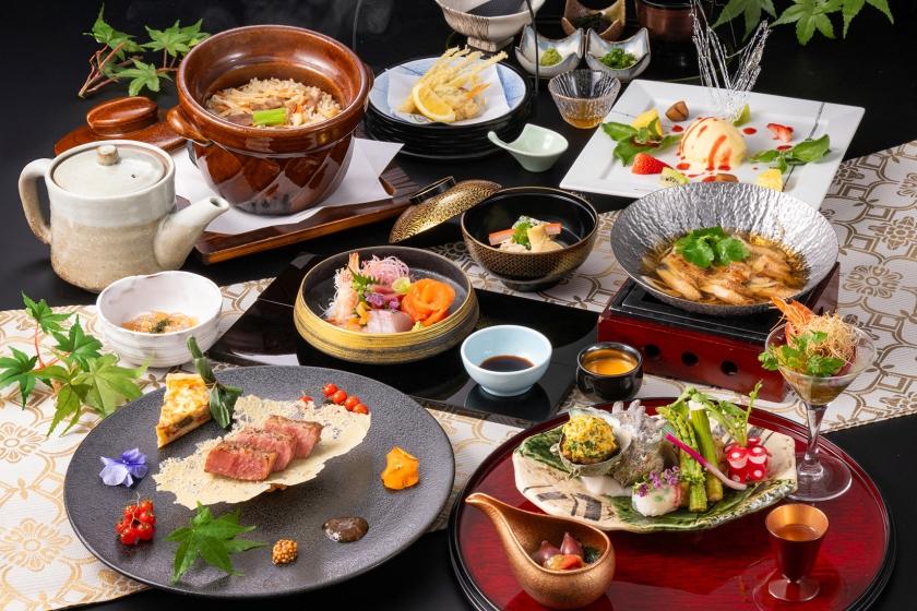 【2025年5月 新装OPEN！諏訪別邸 朱白】信州プレミアム牛や厳選食材【極み】(最上級会席)