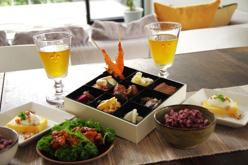 ＜愛犬と泊まれる＞ヴィラへお届けする夕朝食プラン【彩りデリの晩御飯・朝食BOX付】