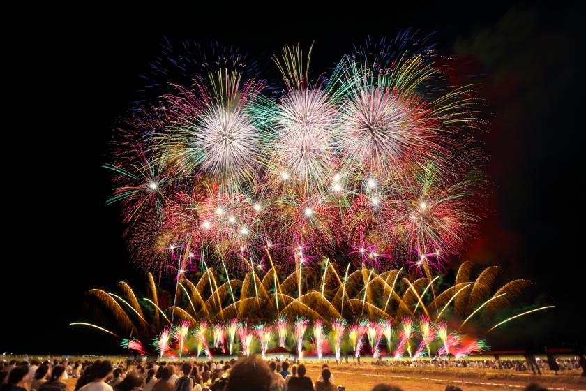 【新潟の花火を見に行こう！】越後三大花火☆長岡花火を観覧◆到着が遅くなっても大丈夫♪素泊りプラン