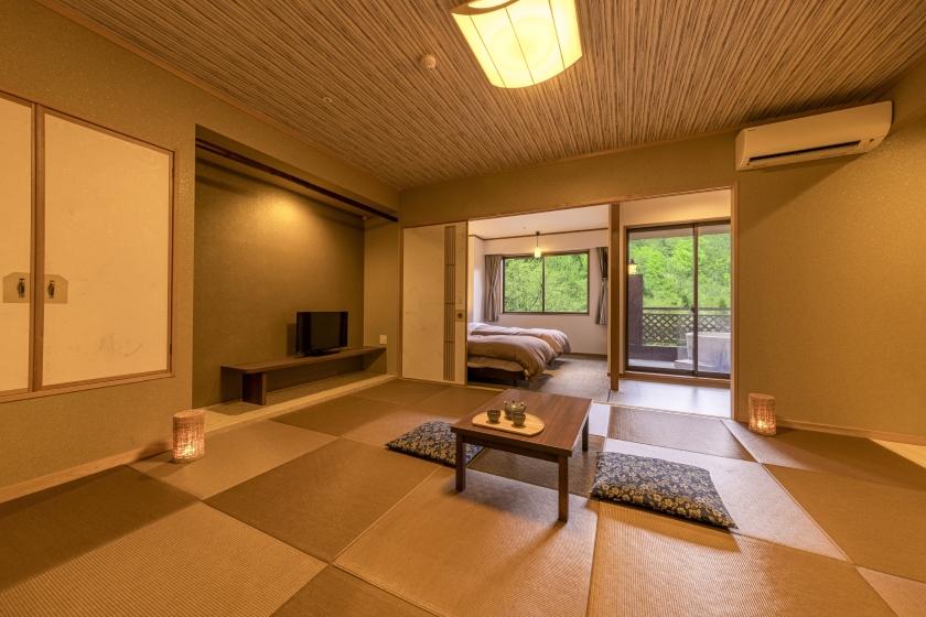 【禁煙】スーペリア露天風呂付和洋室ツイン 内風呂なし